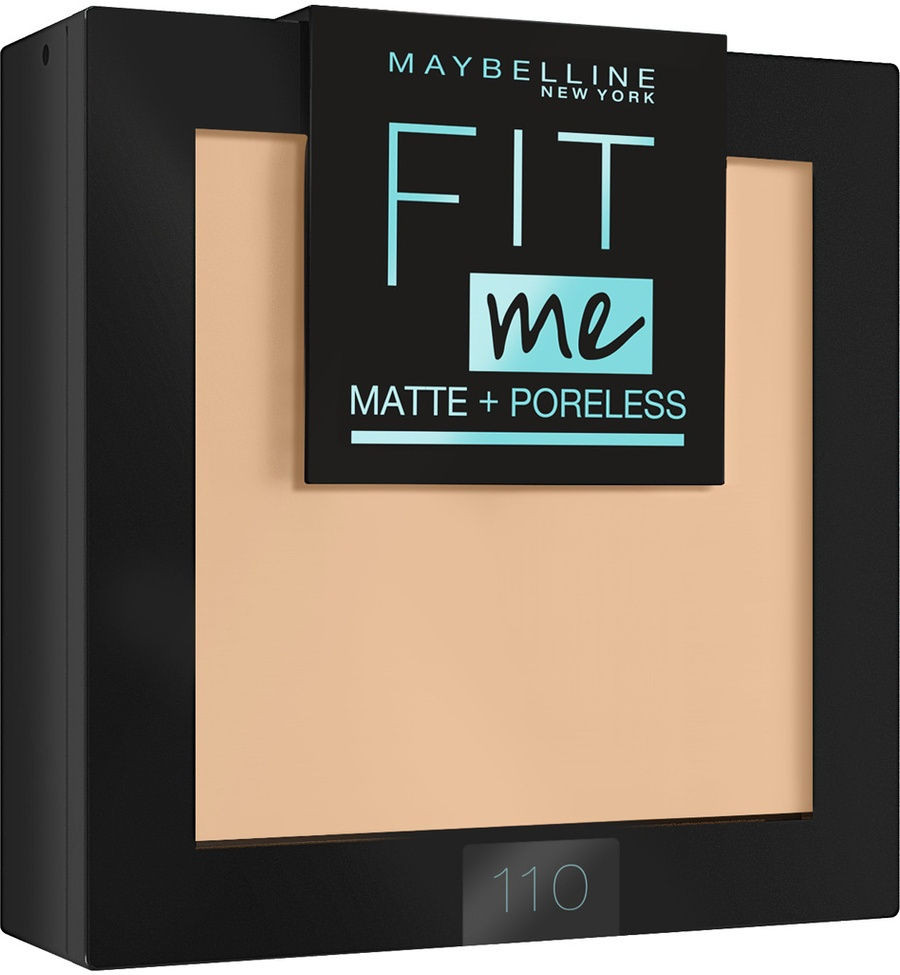 Пудра для лица матирующая скрывающая поры «Matte+Poreless», оттенок 110 | Fit Me | Maybelline New York