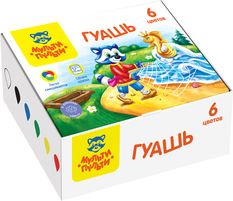 Гуашь «Енот в сказке» | Приключения Енота | Мульти-Пульти