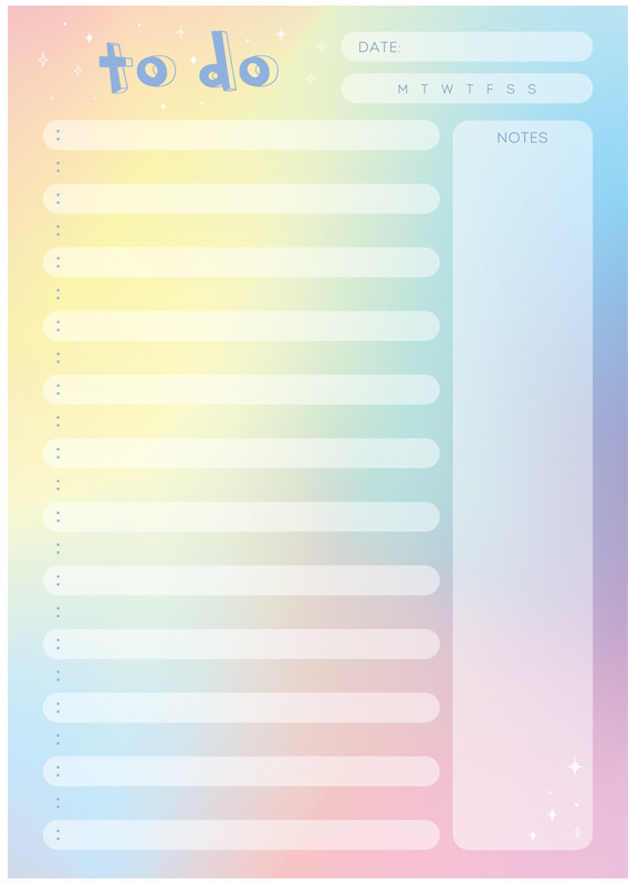 Блок для записи на склейке | Candy color | Meshu