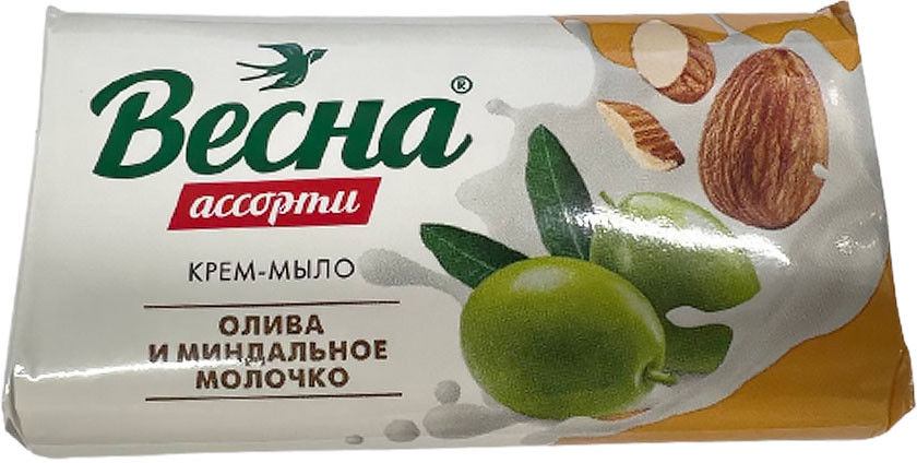 Мыло туалетное «Олива и миндальное молочко» | Весна