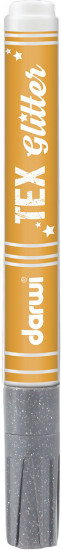 Маркер для ткани с блестками, 080 серебрянный
