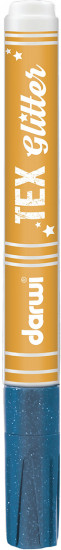 Маркер для ткани с блестками, 200 голубой