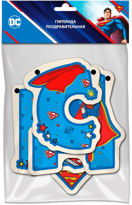 Гирлянда поздравительная | Superman | ND Play
