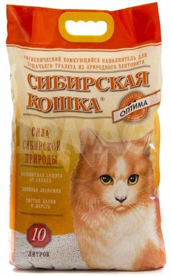 Наполнитель комкующийся «Оптима» | Сибирская Кошка