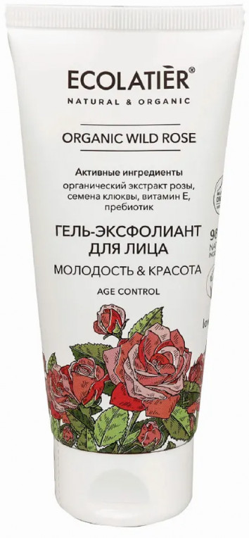 Гель-эксфолиант для лица | Organic Wild Rose | Ecolatier
