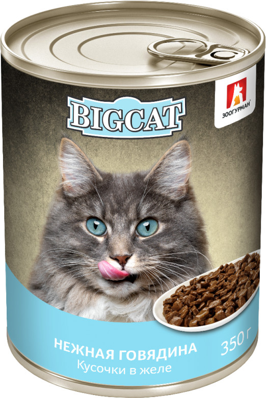 Консервы для кошек с говядиной «Big cat» | Зоогурман