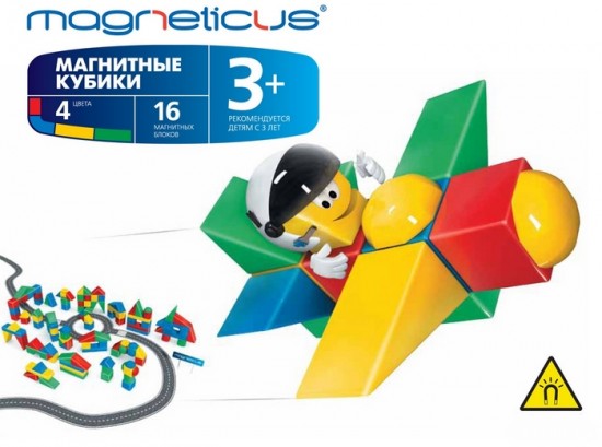 Магнитные кубики (16 элементов) | Magneticus