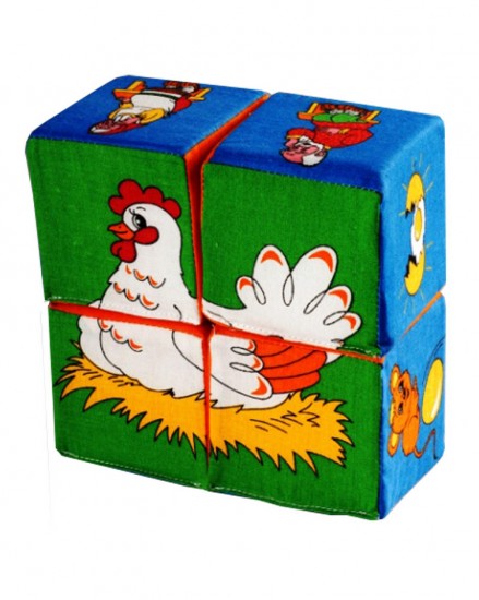 Мягкие кубики "Курочка Ряба" | Дельфин