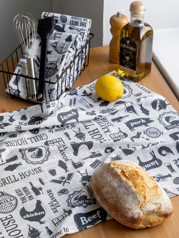 Комплект полотенец вафельных | BBQ | Унисон