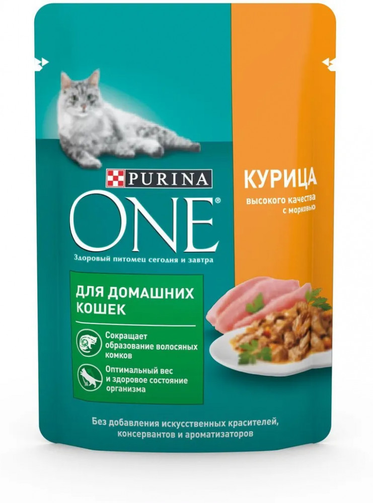 Корм влажный для домашних кошек с курицей и морковью | Purina
