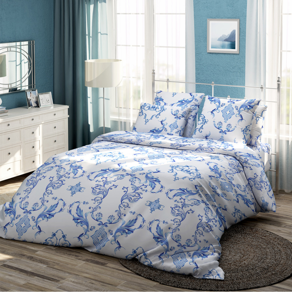 Комплект постельного белья | Гжельские фантазии | Самойловский Текстиль