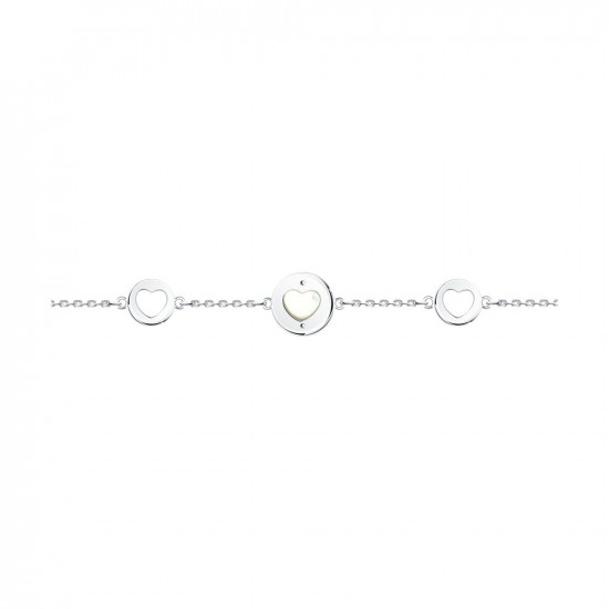 Браслет из серебра с перламутром