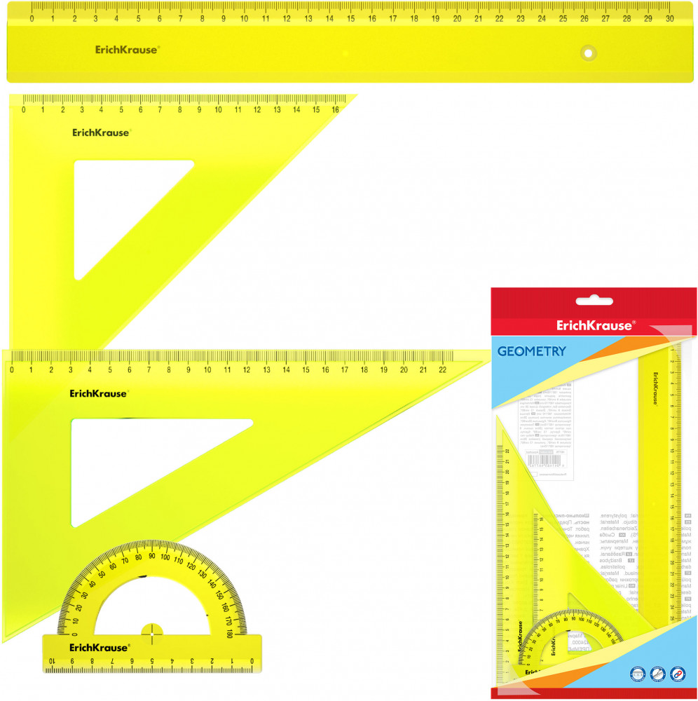 Набор геометрический | Neon | Erich Krause