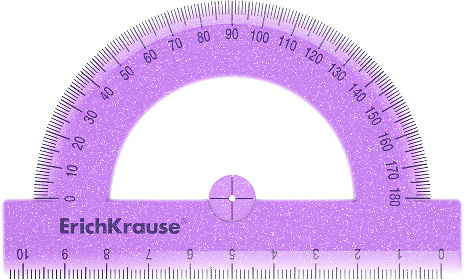 Транспортир пластиковый | Glitter | Erich Krause