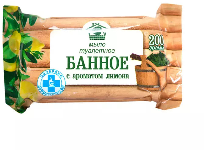 Мыло туалетное с ароматом лимона «Банное» | Меридиан