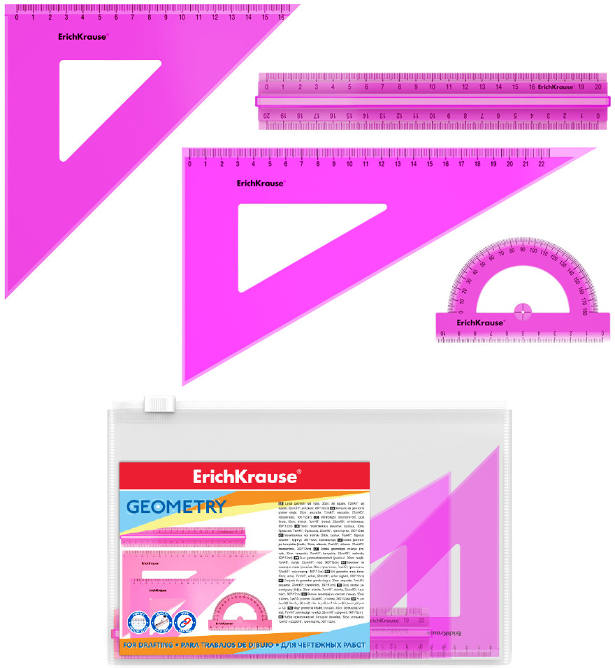 Набор геометрический | Neon | Erich Krause