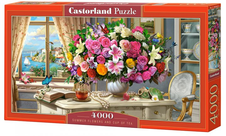 Пазлы «Летние цветы и чашка чая» | Castorland Puzzle