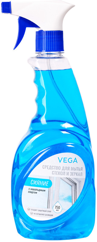 Средство для мытья стекол и зеркал с нашатырным спиртом «Сияние» | Vega | Vega