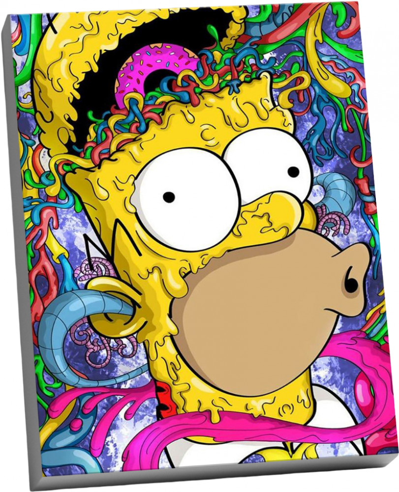 Картина по номерам «Гомер с пончиком» | Molly