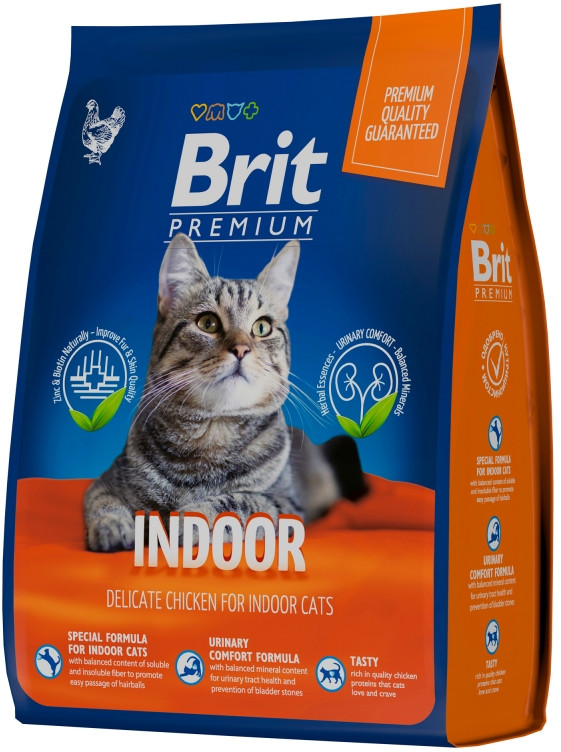 Корм для для кошек домашнего содержания с курицей | Premium Cat Indoor | Brit