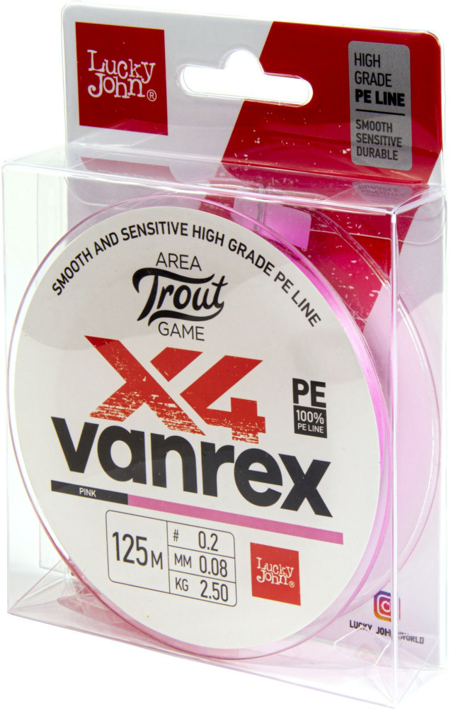 Леска плетеная «Braid Pink» | Area trout game | Lucky John