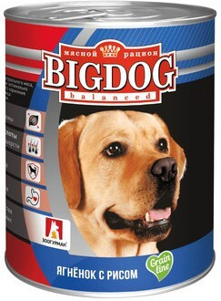 Консервы для собак с ягнёнком и рисом | Big dog | Зоогурман