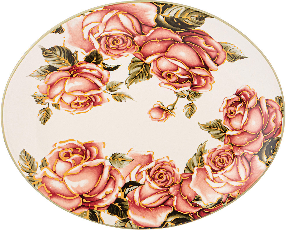 Блюдо овальное «Корейская роза» | Корейская роза | Agness