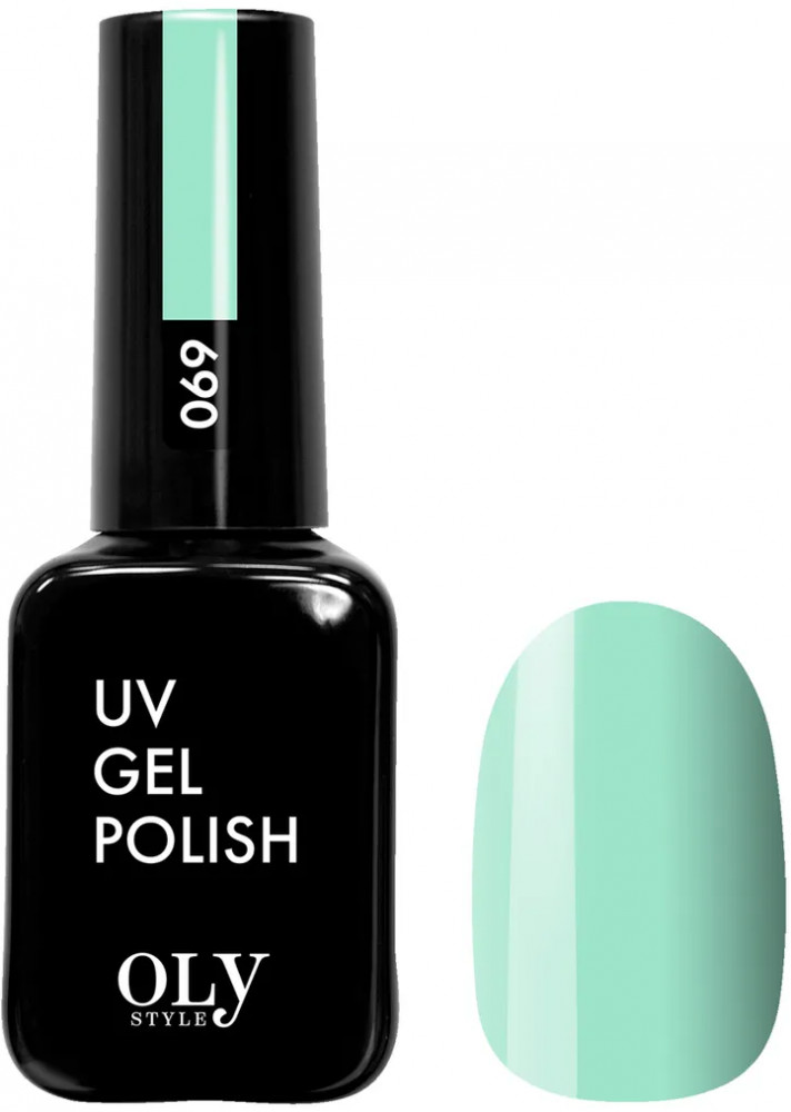 Гель-лак для ногтей, оттенок 069 Перечная мята | UV gel polish | Oly Style