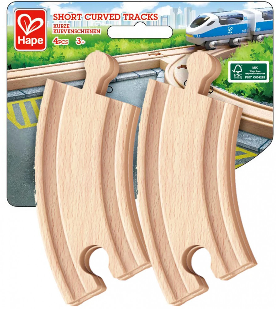 Элементы железной дороги «Закругленные короткие рельсы» | Железная дорога | Hape