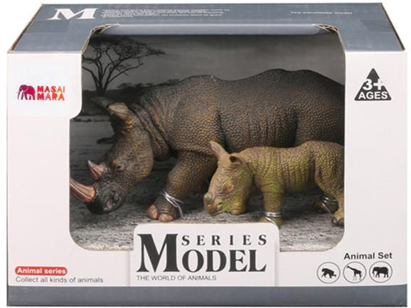 Набор фигурок «Семья носорогов» | Мир диких животных | Masai Mara