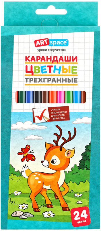 Карандаши цветные | Лесные жители | ArtSpace