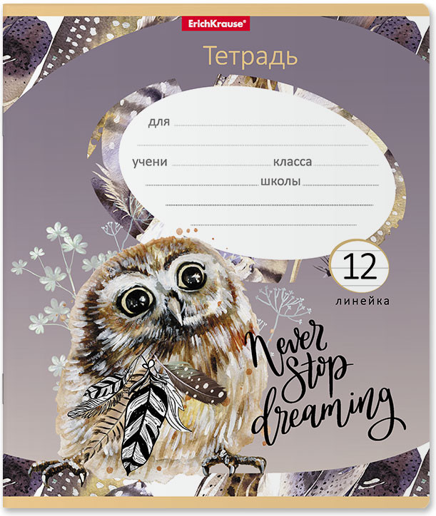 Тетрадь школьная | Dreamy Owl | Erich Krause