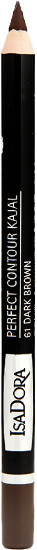 Карандаш для век «Perfect Contour Kajal», оттенок 61 Dark Brown | IsaDora