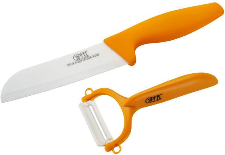 Набор ножей с керамическим лезвием (2 предмета) желтый | Gipfel