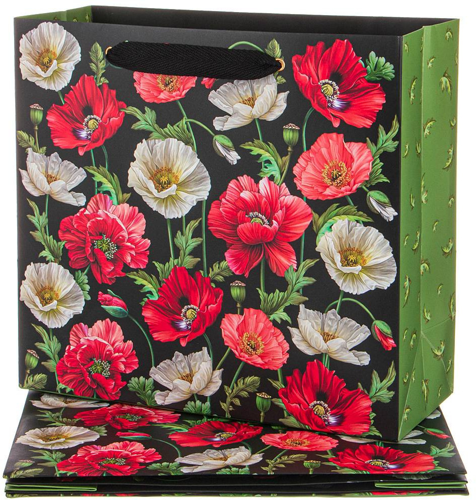 Комплект пакетов подарочных | Маки | Lefard