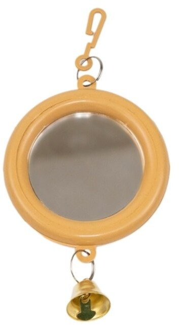 Зеркало для птиц малое круглое с подвесом | Yami-Yami