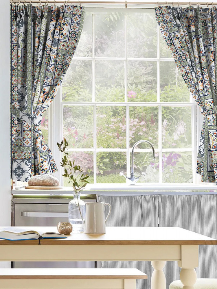 Комплект штор с подхватом | Азулежу | Mia Cara