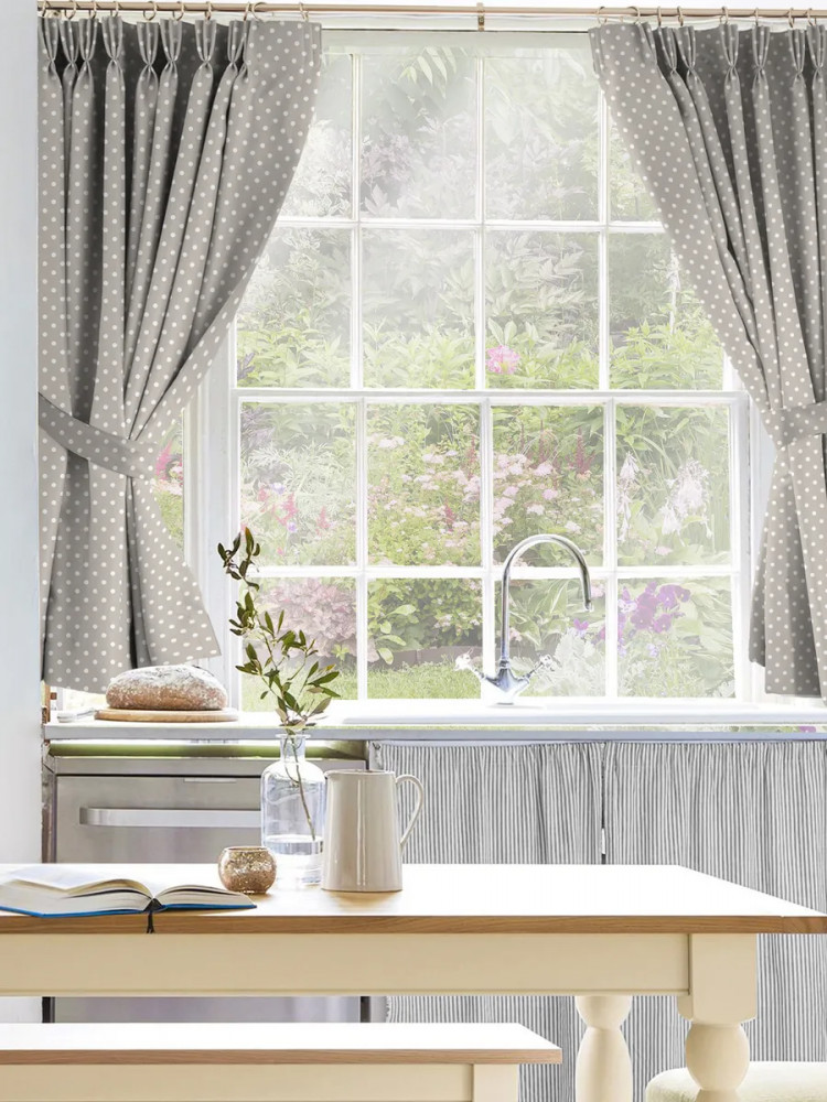 Комплект штор с подхватом | Горох | Mia Cara