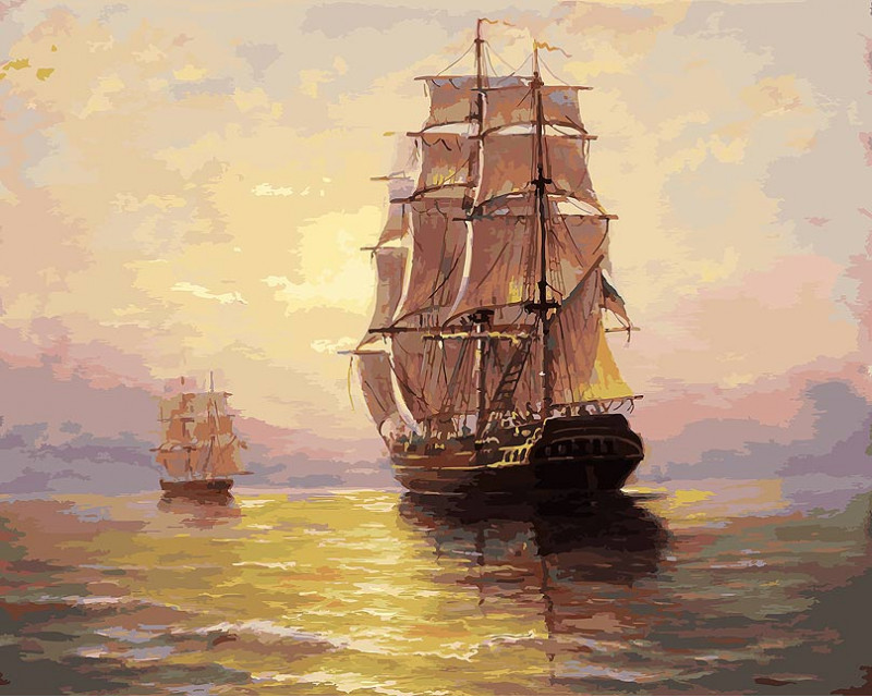 Картина по номерам «По водной глади» | Белоснежка