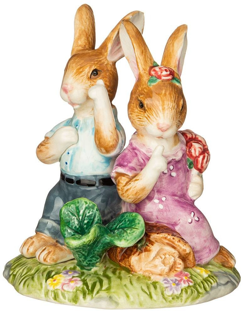 Фигурка декоративная «Кролики» | Ручная роспись | Lefard