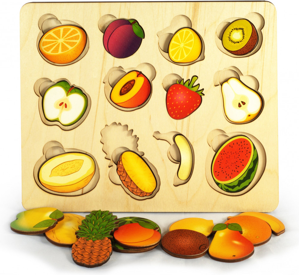 Рамка-вкладыш «Часть и целое. Фрукты» | Нескучные игры