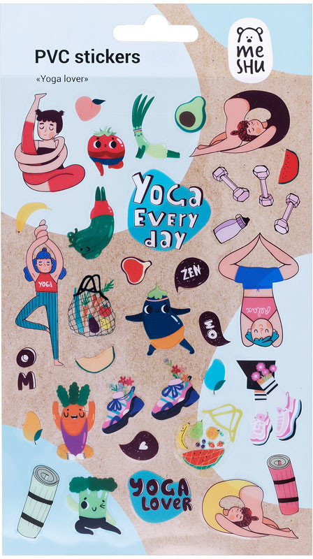 Наклейки «Yoga lover» | Meshu