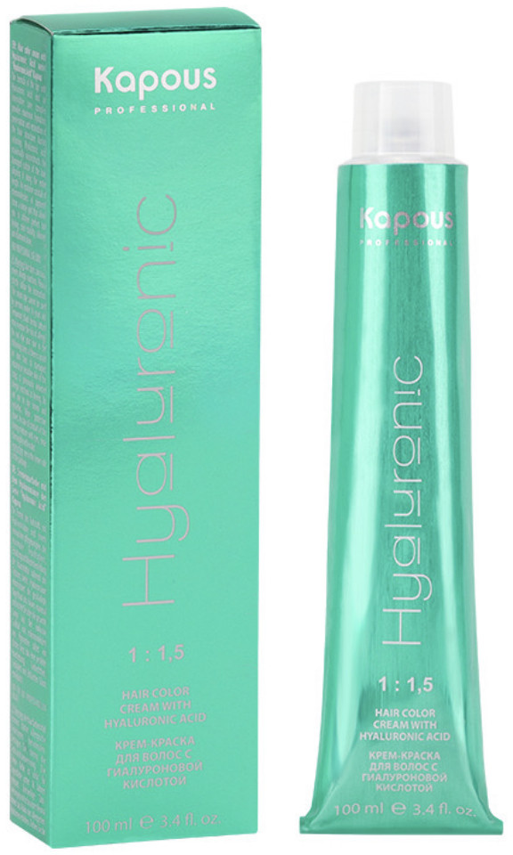 Крем-краска для волос с гиалуроновой кислотой, оттенок 10.12 Платиновый блондин пепельный перламутровый | Hyaluronic | Kapous Professional