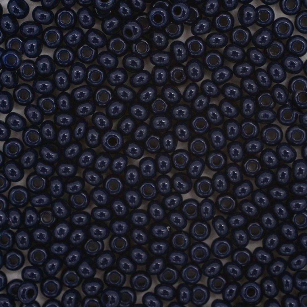 Бисер непрозрачный, цвет 33080 очень темный синий | Preciosa