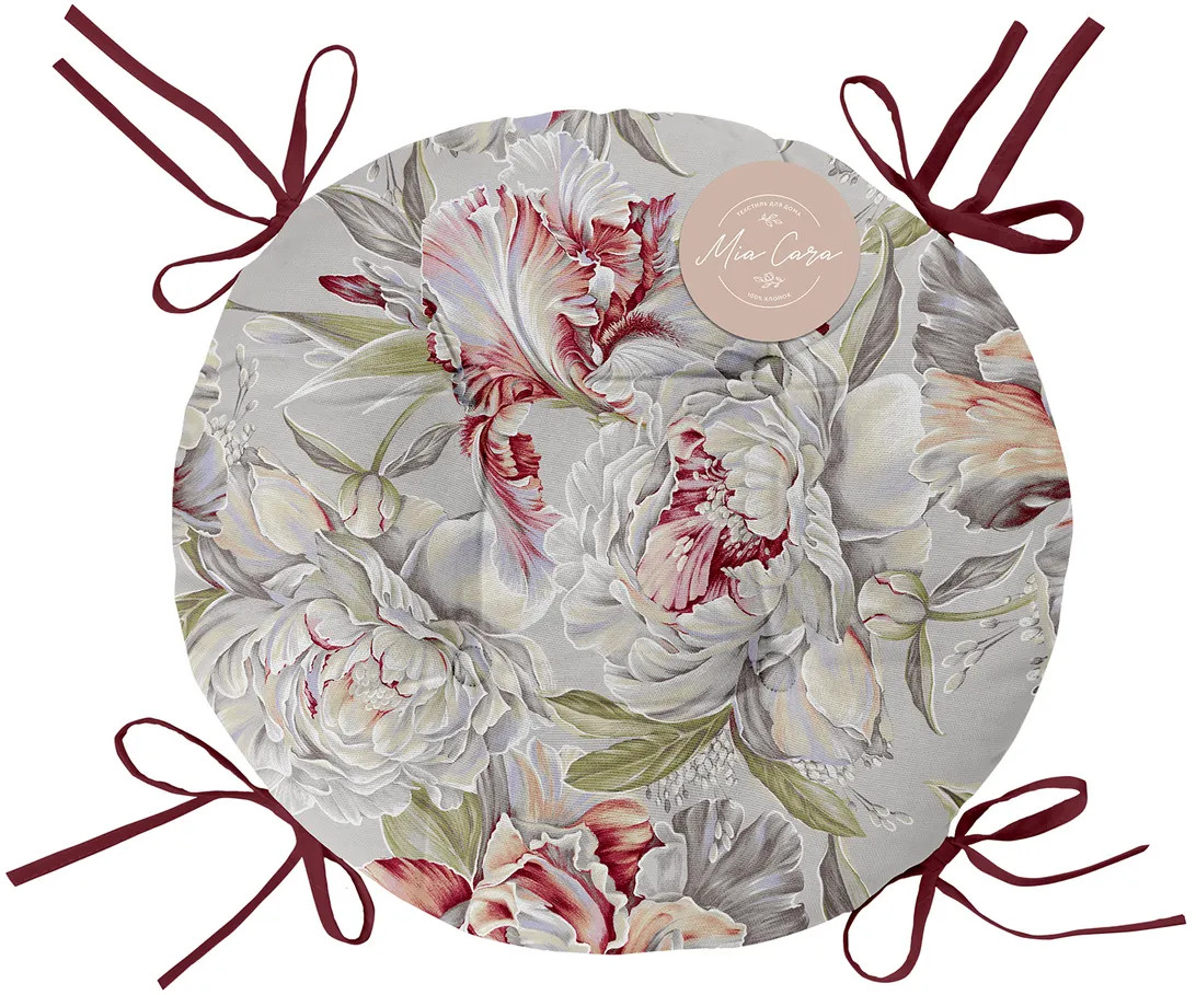 Подушка на стул | Душистый пион | Mia Cara