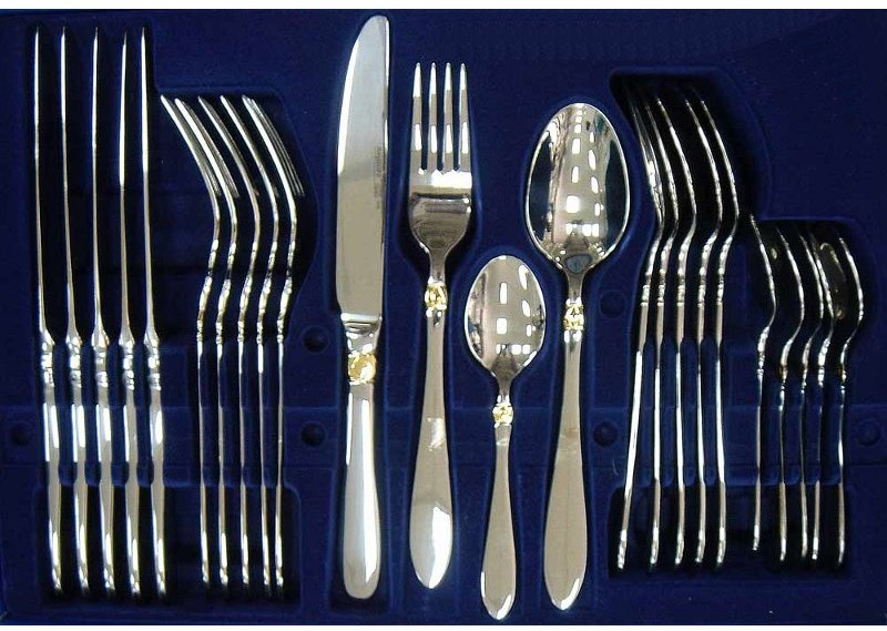 Столовые приборы Aura gold (24 предмета) | Aura | BergHOFF