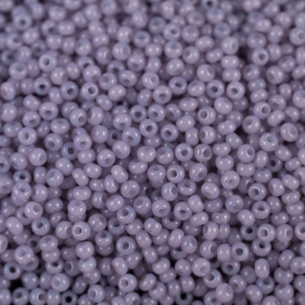 Бисер алебастр, цвет 02121 сиренево-серый | Preciosa