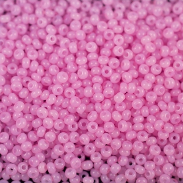 Бисер алебастр, цвет 02292 светлый сиренево-розовый | Preciosa