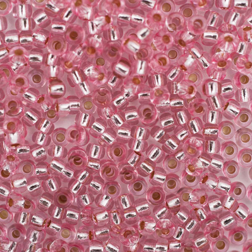 Бисер прозрачный c серебряным прокрасом, цвет 08273 светло-розовый | Preciosa