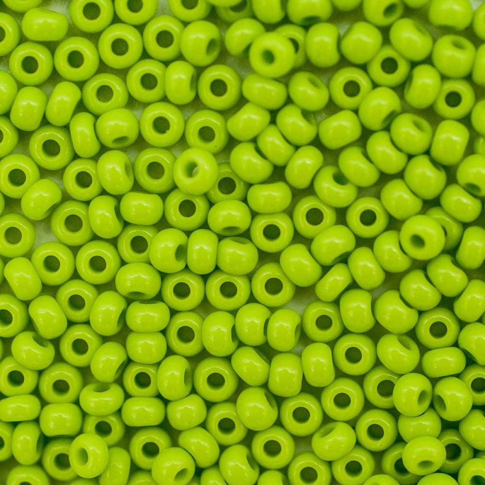 Бисер непрозрачный, цвет 53310 салатовый | Preciosa